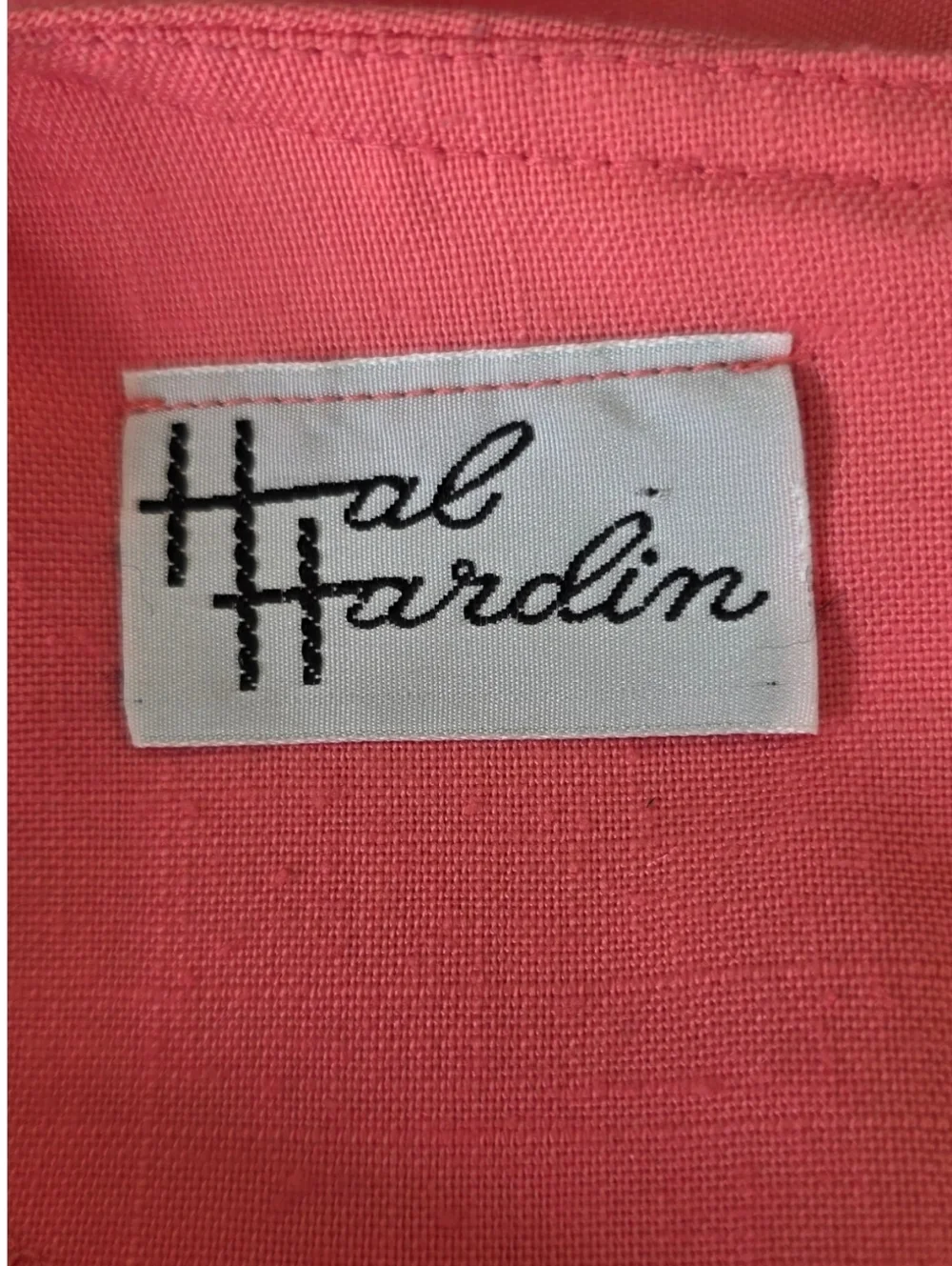 Vintage 1960s Hal Hardin Pink A-Line Dress Belted Mod Shift Womens Size 12- 14 - Picture 10 of 12